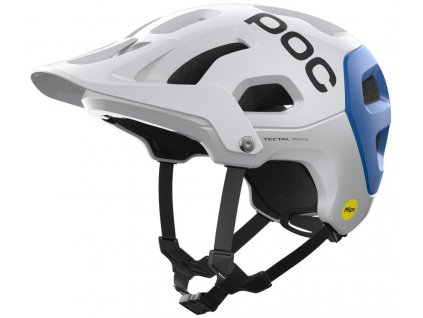 Cyklistická helma POC Tectal Race MIPS - Hydrogen White/Opal Blue Metallic/Matt - 2022 (Velikost S/51-54cm)