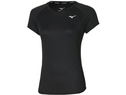 Dámské Mizuno DryAeroFlow Tee - Black (Velikost XL)