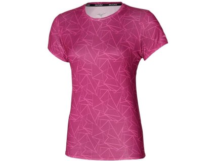 Dámské triko Mizuno Impulse Core Graphic Tee - Pink Peacock