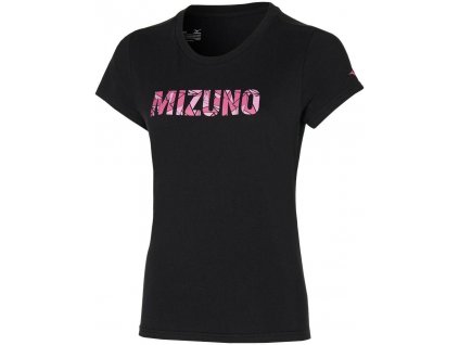 Dámské triko Mizuno Athletic Mizuno Tee - Black (Velikost XS)