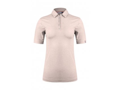 Dámské Triko Kjus Ally Cooling Polo S/S - Blush Pink Melange (Velikost 42)