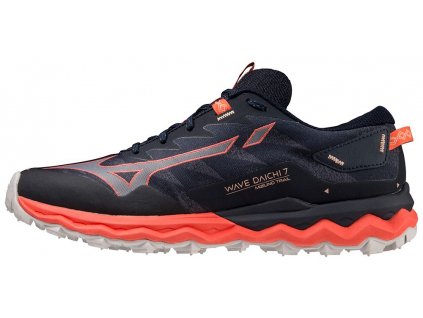 Boty Mizuno WAVE DAICHI 7 Night Sky Quicksliver Hot Coral (Velikost 44.5)