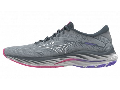 Boty Mizuno WAVE RIDER 27 Pearl Blue White High-Vis Pink (Velikost 44.5)