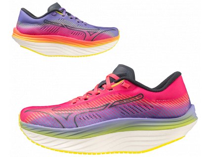 Boty Mizuno WAVE REBELLION PRO High-Vis Pink Ombre Blue Purple Punch (Velikost 44.5)