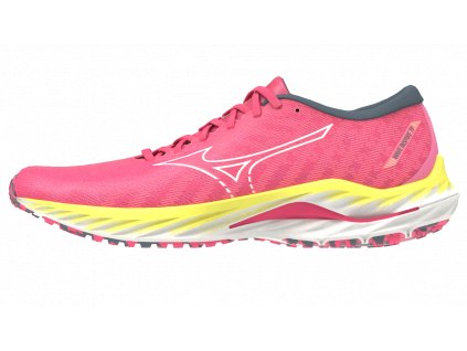 Boty Mizuno WAVE INSPIRE 19 High-Vis Pink Snow White Luminous (Velikost 44.5)