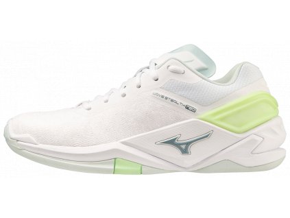 Boty Mizuno WAVE STEALTH NEO White Glacial Ridge Patina Green (Velikost 46)