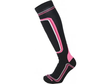 Mico CALZA SKI SUPERTHERMO PRIMALOFT WOMAN - NERO FUCSIA FLUO (Velikost XL)