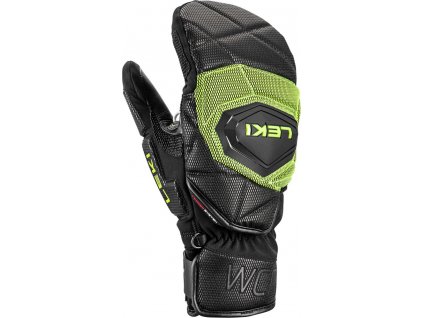 Rukavice Leki WCR Coach 3D Mitt black-ice lemon (Velikost 11)