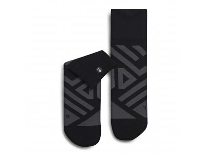 Pánské ponožky ON Running Performance Mid Sock Black/Shadow (Velikost 48/49)