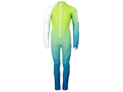 Juniorská závodní kombinéza Skin GS JR Speedy Gradient Opal Blue/Fluorescent Yellow/Green (Velikost XXL)