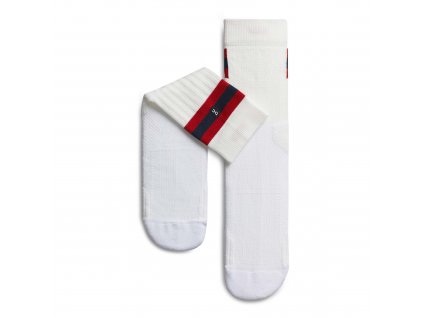 Dámské ponožky ON Running Tennis Sock White/Red (Velikost 36/37)