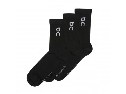 Ponožky ON Running Logo Sock 3-Pack Black (Velikost XS)