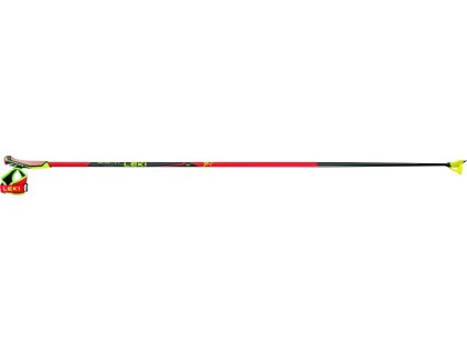 Hole Leki HRC max - bright red-neonyellow-carbon structure (Velikost 180)