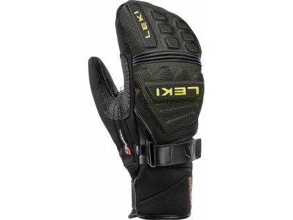 Rukavice Leki Race Coach C-Tech S Mitt, black-ice lemon (Velikost 9.5)