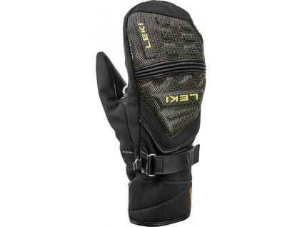 Rukavice Leki Race Coach C-Tech S Junior Mitt, black-ice lemon (Velikost 8)