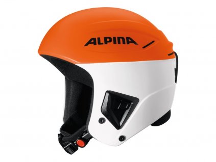 Lyžařská helma Alpina Downhill Comp - Orange-white (Velikost 60-61)