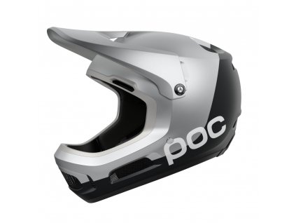 Cyklistická helma POC Coron Air MIPS Argentite Silver / Uranium Black Matt (Velikost L/59-62cm)