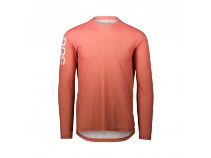 Pánský cyklo dres POC M's Essential MTB Lite LS Jersey Gradient Ammolite Coral