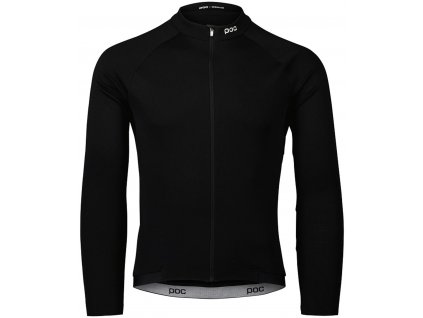 Pánská cyklo bunda POC M's Thermal Lite LS Jersey Uranium Black (Velikost L)