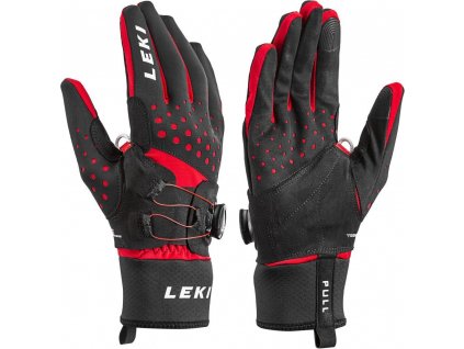 Rukavice Leki Nordic Tune Shark Boa® black-red - 643910301 (Velikost 9.5)