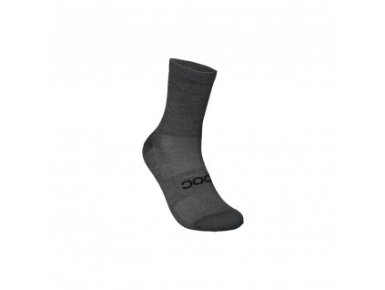 Cyklo ponožky POC Zephyr Merino Sock Mid Sylvanite Grey Melange (Velikost L)