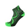 Běžecké ponožky Mico Calza Trail Run Corta Light W. Odor Zero - Nero/Verde Fluo (Velikost XXL)