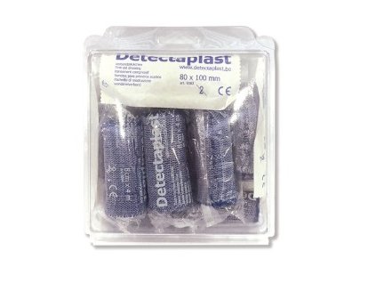 Obvazy Detectaplast elastické, modré, (NEJSOU detekovatelné na detektorech kovu nebo rentgenech, pouze modře zbarvené), sada 12ks, 4 typy