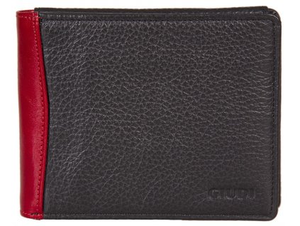 Pánská kožená peněženka GIUDI Ashton - černá/červená