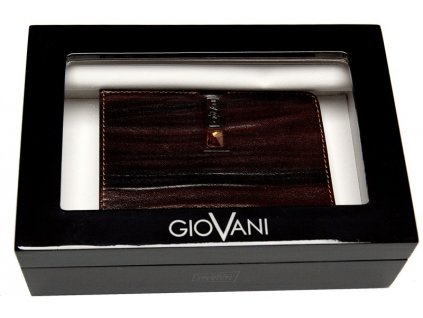 Luxusní pánská hnědá kožená peněženka JANTAR AW 100, GIOVANI