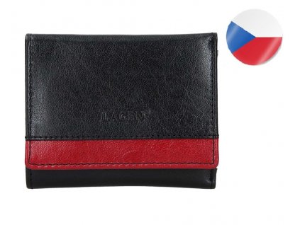 Dámská kožená peněženka LAGEN Ela - černá/červená