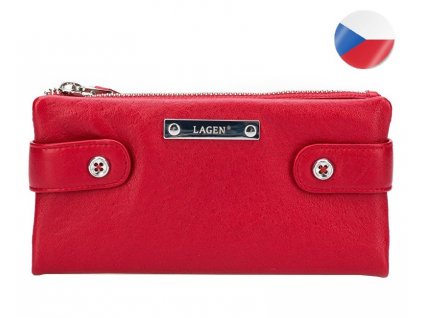 Dámská kožená peněženka LAGEN Elsie - červená