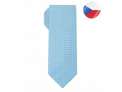 panska kravata hedvabna dotted modra klasicka (3)
