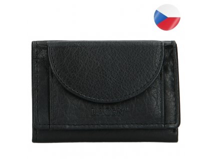 elegantní černá mini kožená peněženka LAGEN (3)