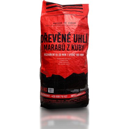 Dřevěné uhlí Marabú na grilování, 15kg