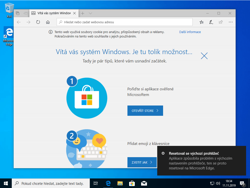 první spuštění Windows 11