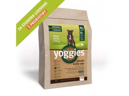 2 kg minigranule yoggies jehneci a bila ryba granule lisovane za studena s probiotiky