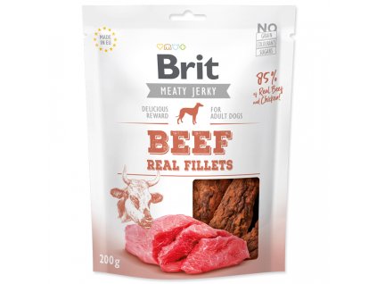 brit jerky beef fillets 200g original