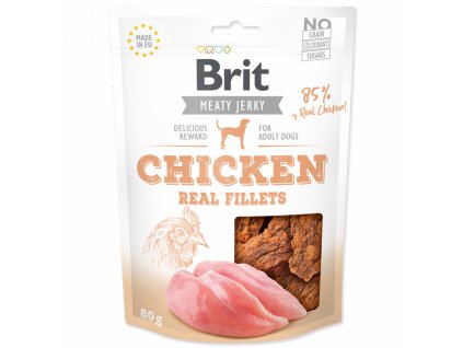 brit jerky chicken fillets 80g original
