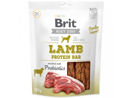 brit jerky lamb protein bar 200g original