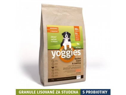 1905 5 kg minigranule yoggies active kachna a zverina granule lisovane za studena s probiotiky