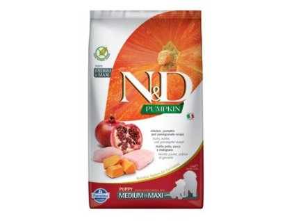 N&D Pumpkin DOG Puppy M/L Chicken & Pomegranate 2,5kg