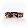 leopard leather collar