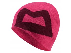 me wmns branded knitted beanie v pink cranberry