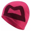 me wmns branded knitted beanie v pink cranberry