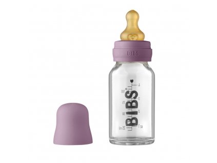 BIBS Baby Bottle sklenena flasa 110ml Mauve