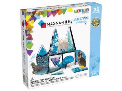 MagnaTiles ArcticAnimals 25pc Carton Angle front 1000x1000h