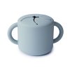 Mushie silikonovy poharik na snack powder blue