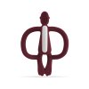 Hryzátko a zubná kefka Matchstick Monkey Claret