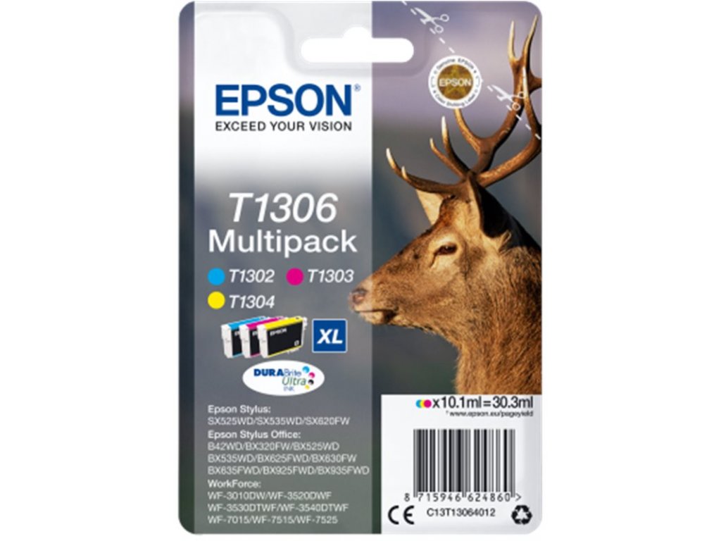 Epson Multipack 3-colours T1306 DURABrite UltraInk
