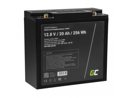 lifepo4 baterie 20ah 128v 256wh lithium zelezo fosfatova baterie fotovoltaicka kamera